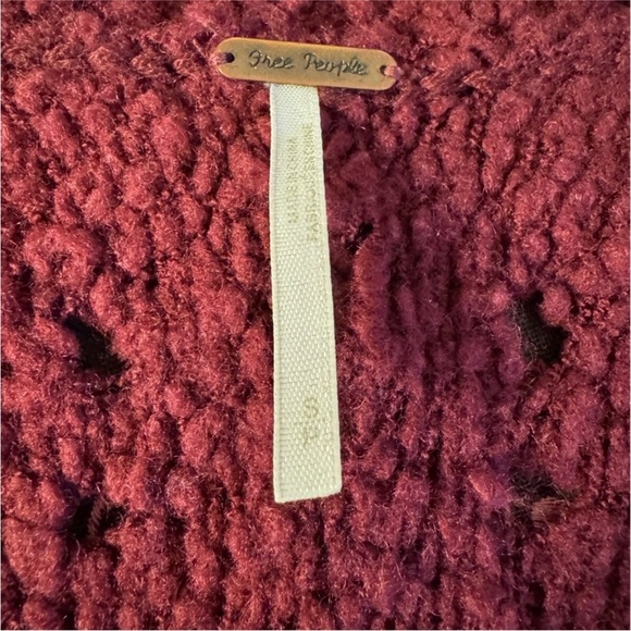 FREE PEOPLE Fall Friend Oversized Wool Blend Cardigan Sweater - Small - Picture 7 of 12